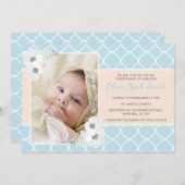 Invitation au baptême de bébé (Devant / Derrière)