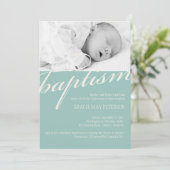 Invitation au baptême de bébé moderne (Debout devant)
