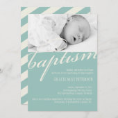 Invitation au baptême de bébé moderne (Devant / Derrière)