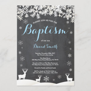 Invitation au baptême de cerfs d'hiver