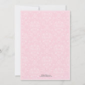 Invitation au baptême de Christening Gown (rose) (Dos)