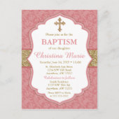 Invitation au baptême de fille (Devant)