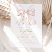 Invitation au baptême de fille, première communion