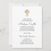 Invitation au baptême de la Croix d'or simple de F (Devant)