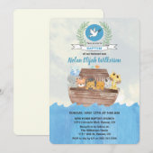 Invitation au baptême de l'arche de Noé (Devant / Derrière)