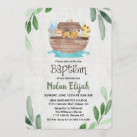 Invitation au baptême de l'arche de Noé