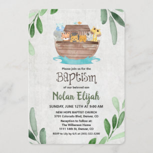 Invitation au baptême de l'arche de Noé