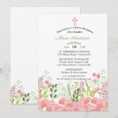 Invitation au baptême de Maria (Devant / Derrière)