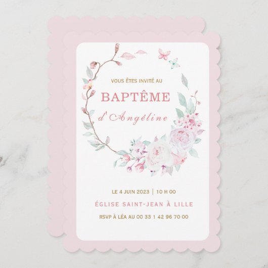 Invitation au baptême de notre fille becomes "Bapt (Devant / Derrière)