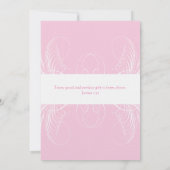 Invitation au baptême d'élégante petite fille (Dos)