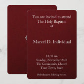 Invitation au baptême des adultes (Devant / Derrière)