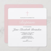 Invitation au baptême des cendres roses (Devant / Derrière)