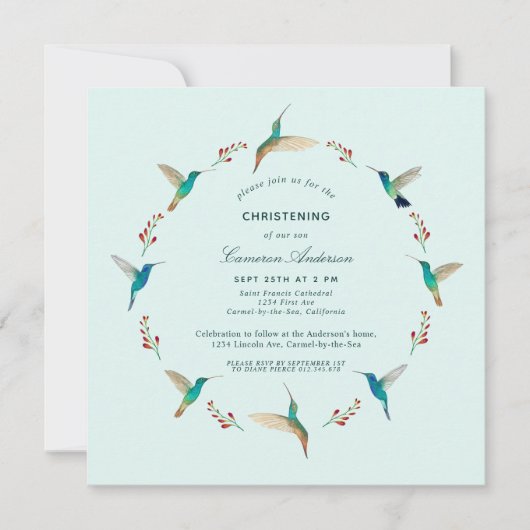 Invitation au baptême des colibris (Devant)