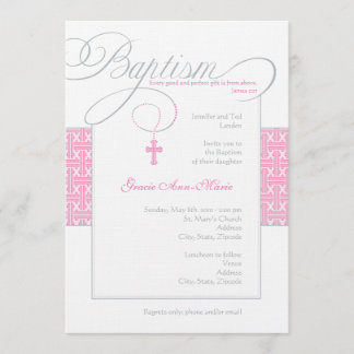 Invitation au baptême des filles