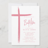 Invitation au baptême des filles de croix modernes (Devant)