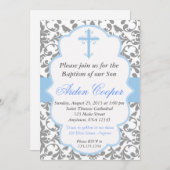 Invitation au baptême des garçons (Devant / Derrière)