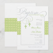 Invitation au baptême des jumeaux neutres (Devant / Derrière)