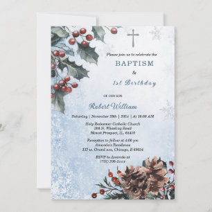 Invitation au baptême d'hiver et 1er anniversaire