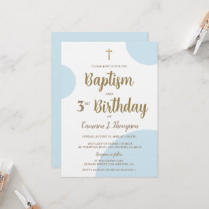 Invitation au Baptême et 3ème Anniversaire de Garç