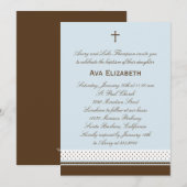 Invitation au baptême et au baptême de Dots et de  (Devant / Derrière)