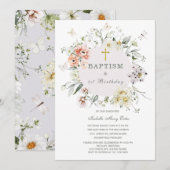 Invitation au baptême et premier anniversaire de W (Devant / Derrière)