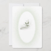 Invitation au baptême fleuri vert&blanc (Dos)