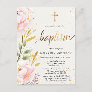 Invitation au baptême floral