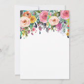 Invitation au baptême floral, dévouement aquarelle (Dos)