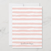 Invitation au baptême floral rose (Dos)