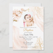 Invitation au baptême neutre en or (Devant)