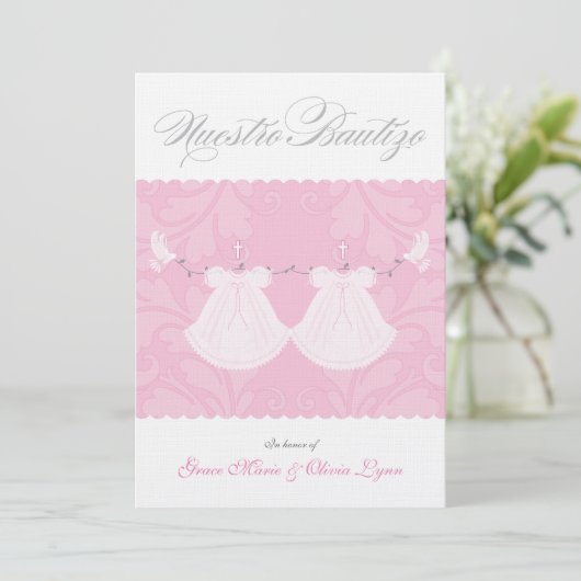 Invitation au baptême| Nuestro Bautizo (Debout devant)