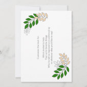 Invitation au baptême pour un garçon de 8 ans (Dos)