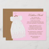 Invitation au baptême pour une fille (Devant / Derrière)