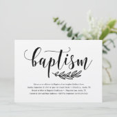 Invitation au baptême rustique (Debout devant)