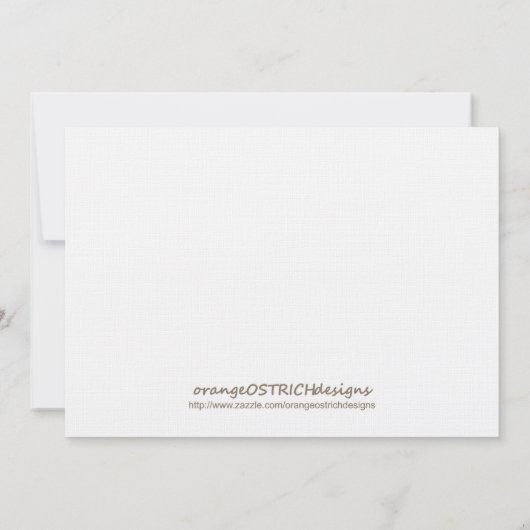 Invitation au baptême vert neutre (Dos)