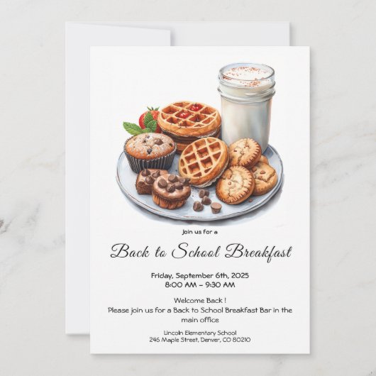 Invitation au Bar à Petit Déjeuner de Rentrée (Devant)