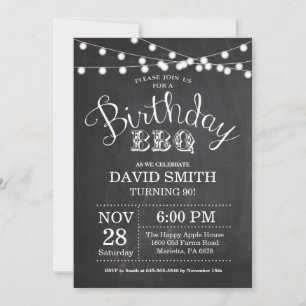 Invitation au barbecue anniversaire 90e tableau de