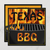 Invitation au barbecue chaud du Texas (Devant / Derrière)
