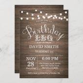 Invitation au barbecue d'anniversaire Rustic 15e a (Devant / Derrière)