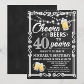 Invitation au barbecue de Chalk pour 40 ans (Devant / Derrière)