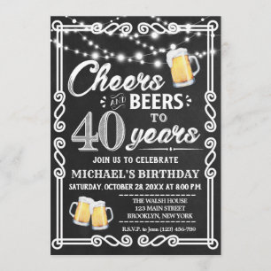 Invitation au barbecue de Chalk pour 40 ans