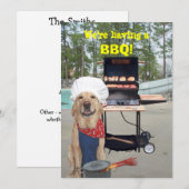 Invitation au barbecue de chien de chef amusant (Devant / Derrière)