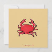 Invitation au barbecue de crabe rouge (Dos)