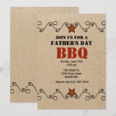 Invitation au barbecue de Fête des pères Red Star (Devant / Derrière)