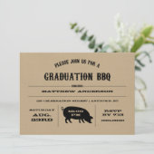 Invitation au barbecue de fin d'études Vintages (Debout devant)