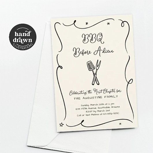 Invitation au barbecue de la fête