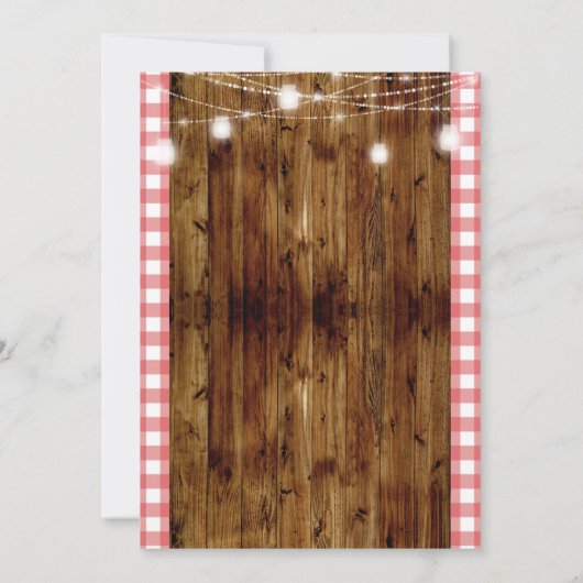 Invitation au barbecue de la Fête des pères Rustic (Dos)