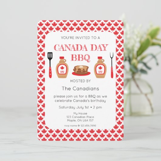 Invitation au barbecue de la fête du Canada (Debout devant)