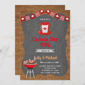 Invitation au barbecue de la fête du Canada (Devant / Derrière)
