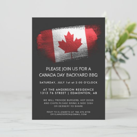 Invitation au barbecue de la fête du Canada (Debout devant)